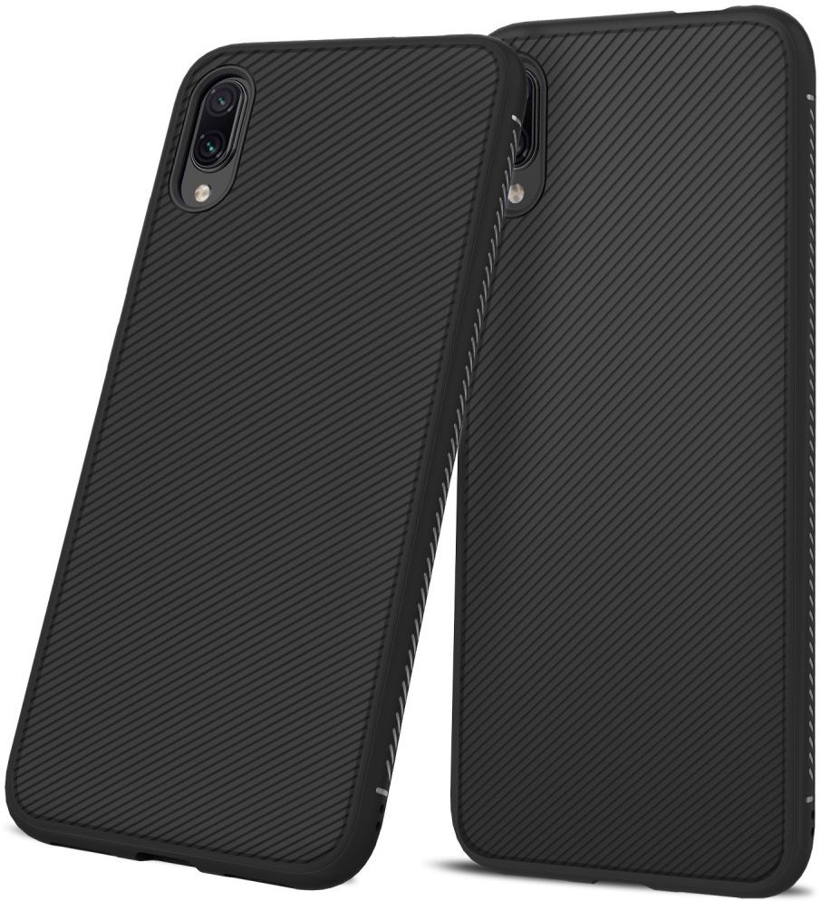Xiaomi Mi Redmi 7A Twill Slim Texture Backcover Zwart afbeelding 5