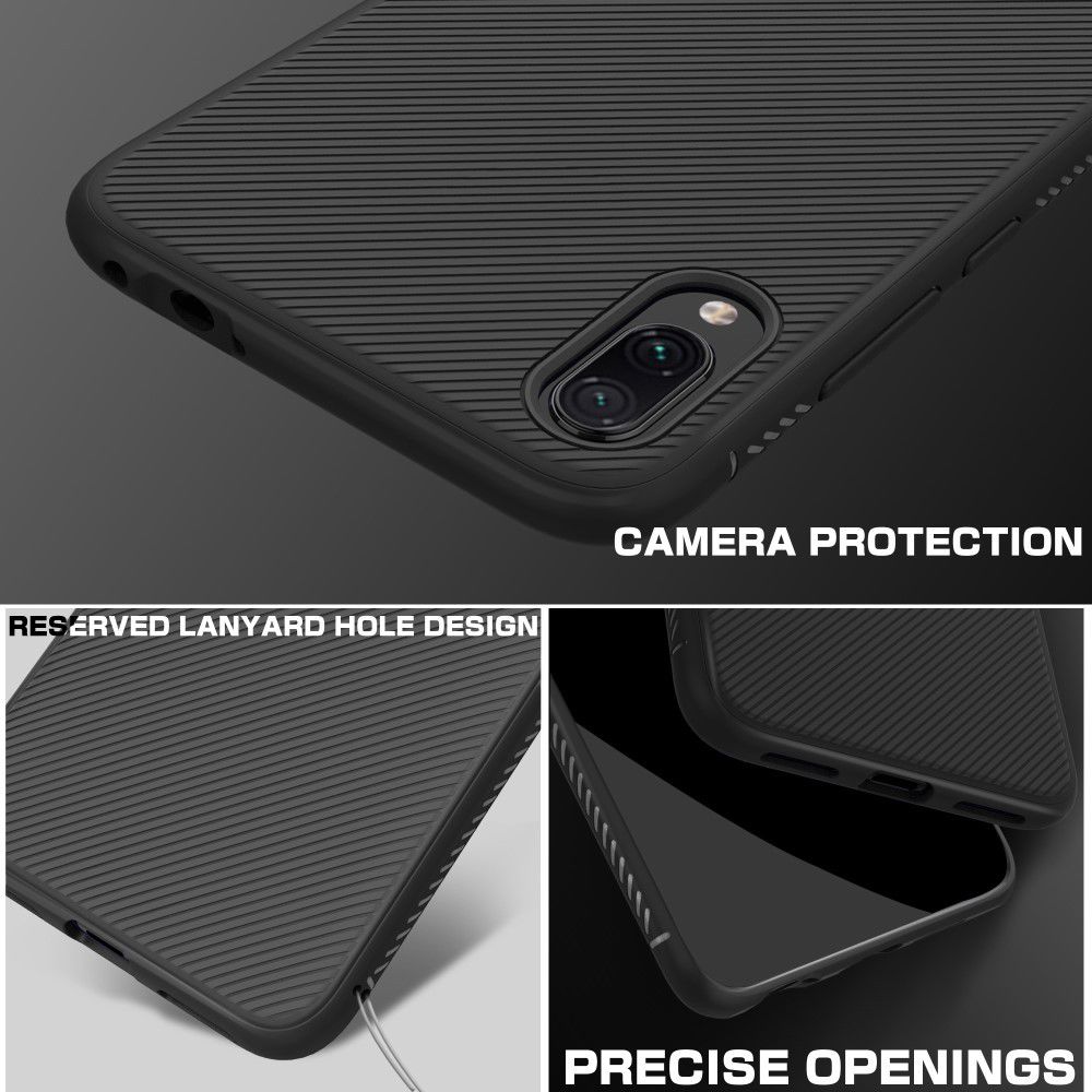 Xiaomi Mi Redmi 7A Twill Slim Texture Backcover Zwart afbeelding 7