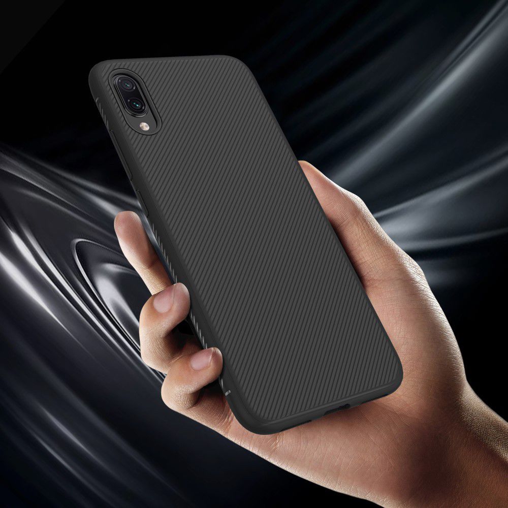 Xiaomi Mi Redmi 7A Twill Slim Texture Backcover Zwart afbeelding 8