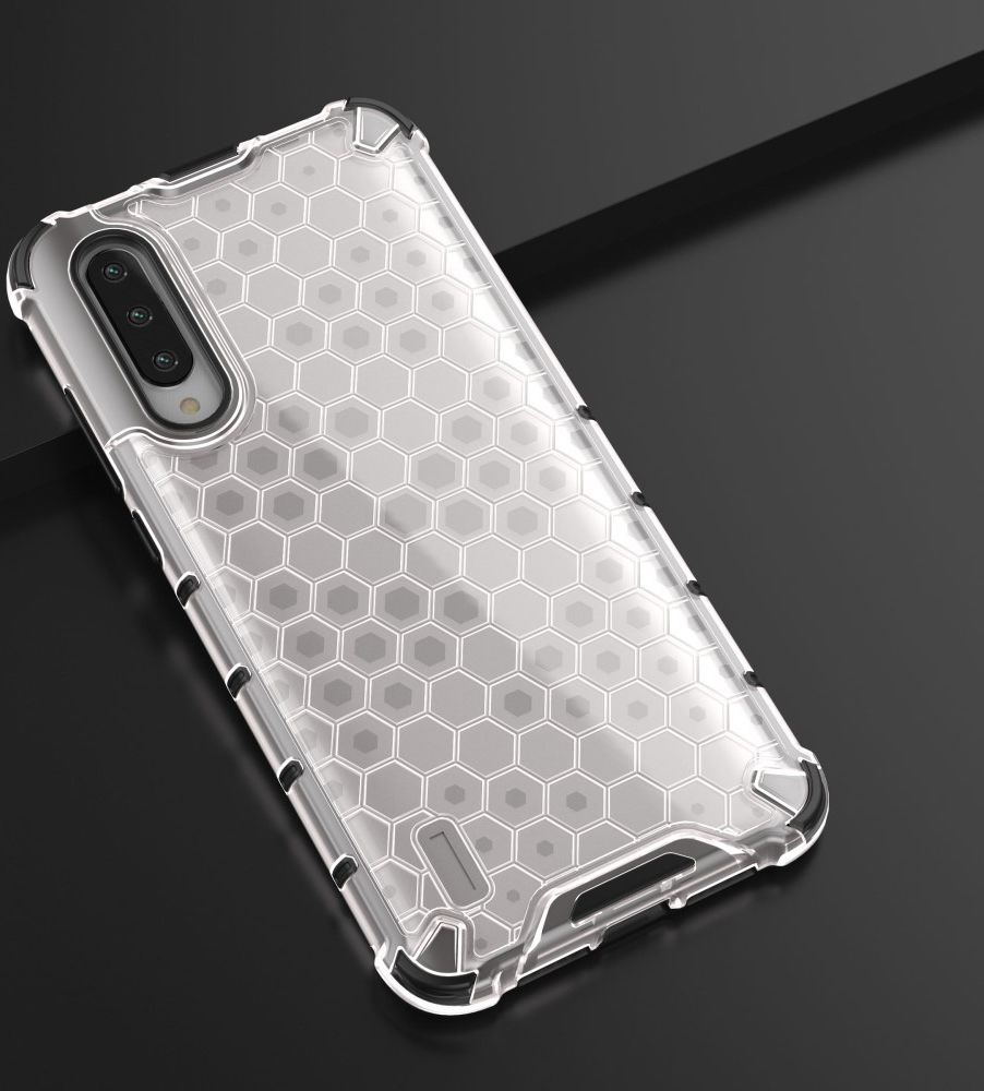 Xiaomi Mi A3 Hybride Honinggraat Hoesje Transparant afbeelding 11
