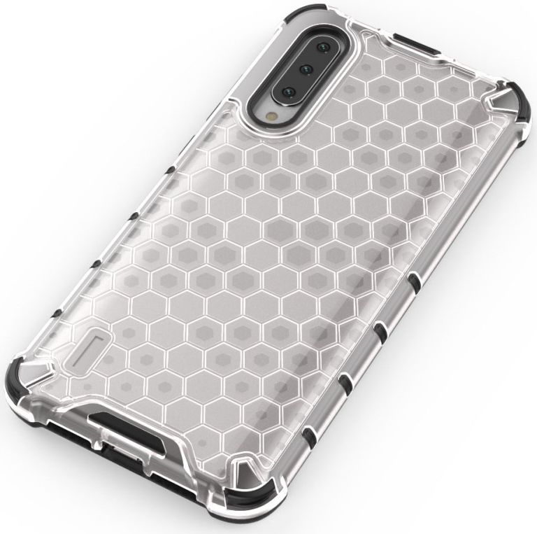 Xiaomi Mi A3 Hybride Honinggraat Hoesje Transparant afbeelding 3