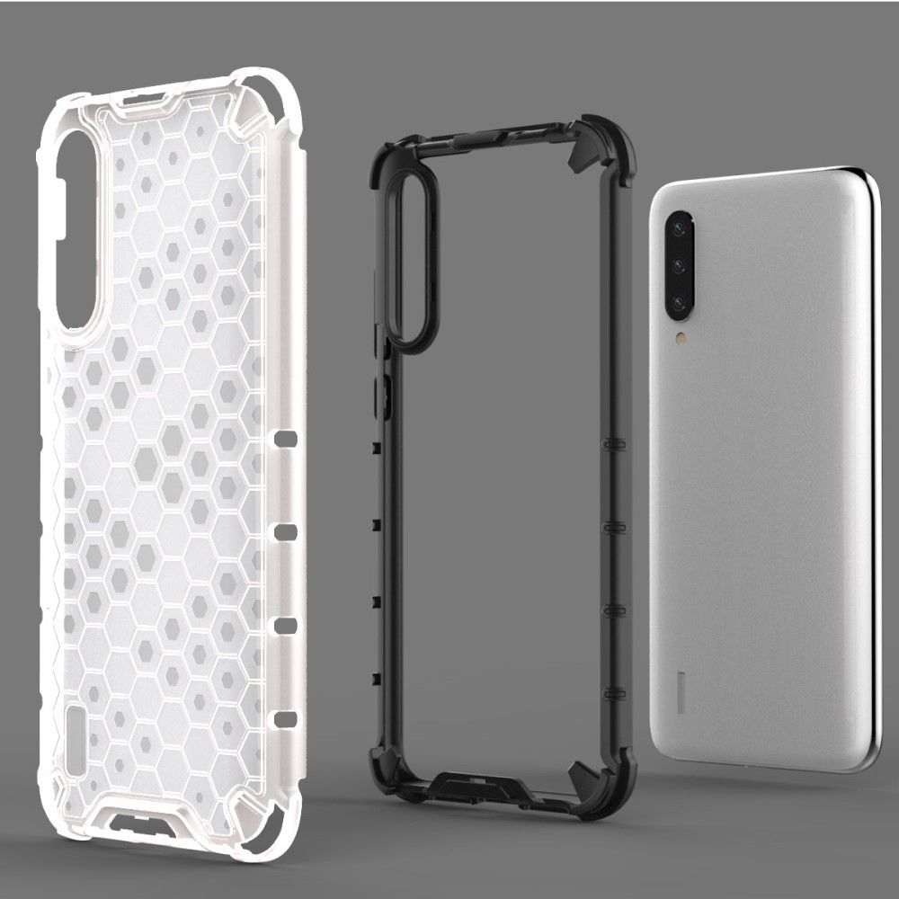 Xiaomi Mi A3 Hybride Honinggraat Hoesje Transparant afbeelding 7