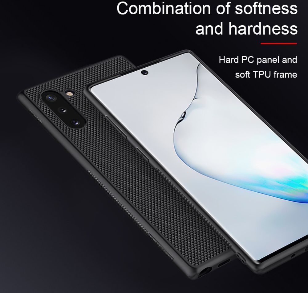 Nillkin Textured Hybride Samsung Galaxy Note 10 Hoesje Zwart afbeelding 9