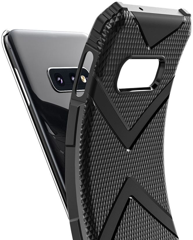Samsung Galaxy S10E TPU Shield Hoesje Zwart afbeelding 2