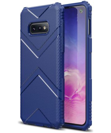 Samsung Galaxy S10E TPU Shield Hoesje Blauw Hoesjes
