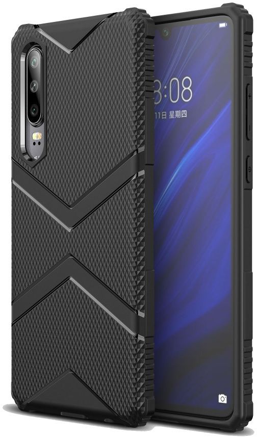 Huawei P30 TPU Shield Hoesje Zwart afbeelding 1