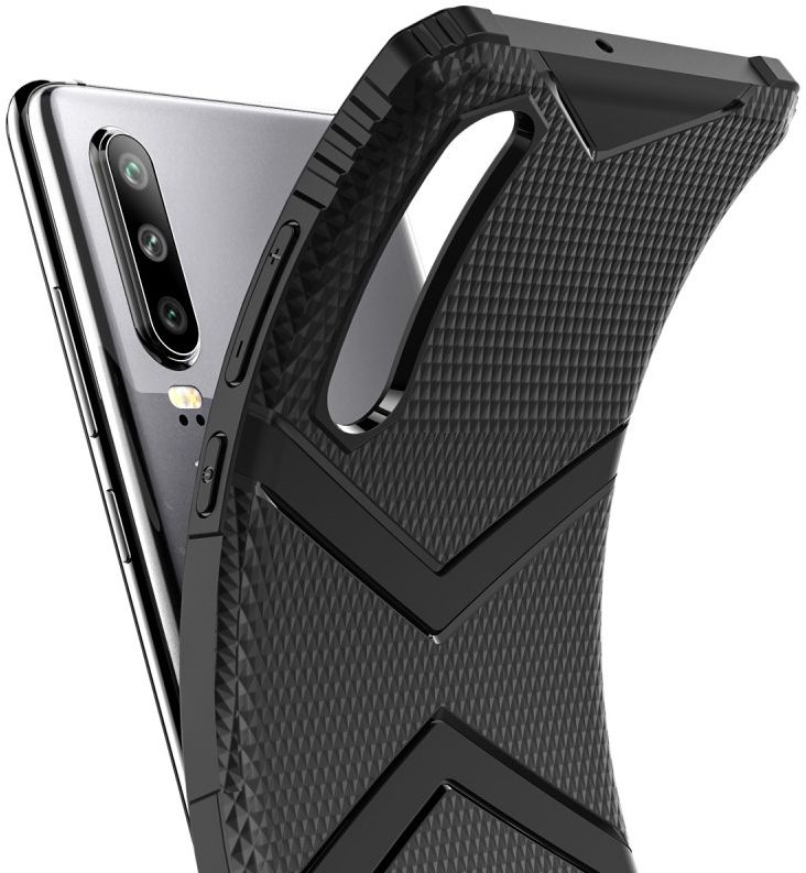 Huawei P30 TPU Shield Hoesje Zwart afbeelding 2