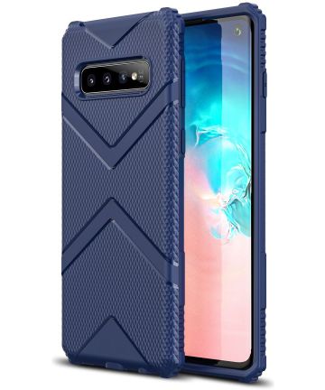 Samsung Galaxy S10 TPU Shield Hoesje Blauw Hoesjes