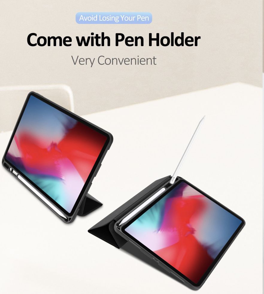 Dux Ducis Apple iPad Pro 11 (2018) Tri-fold Hoes Zwart afbeelding 8