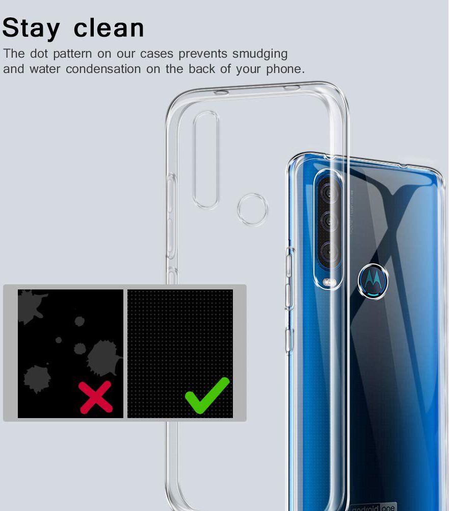 Motorola One Action Hoesje Dun TPU Transparant afbeelding 5