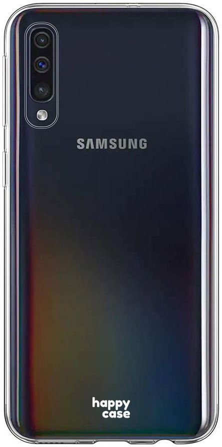 HappyCase Samsung Galaxy A70 Flexibel TPU Hoesje Clear Print afbeelding 1