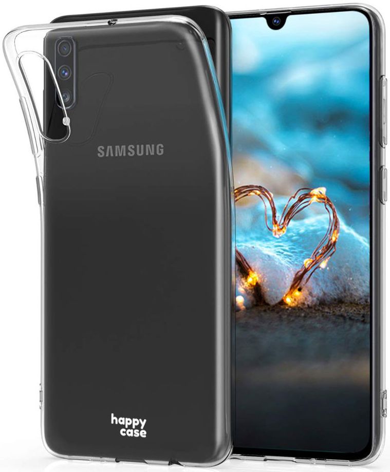 HappyCase Samsung Galaxy A70 Flexibel TPU Hoesje Clear Print afbeelding 2