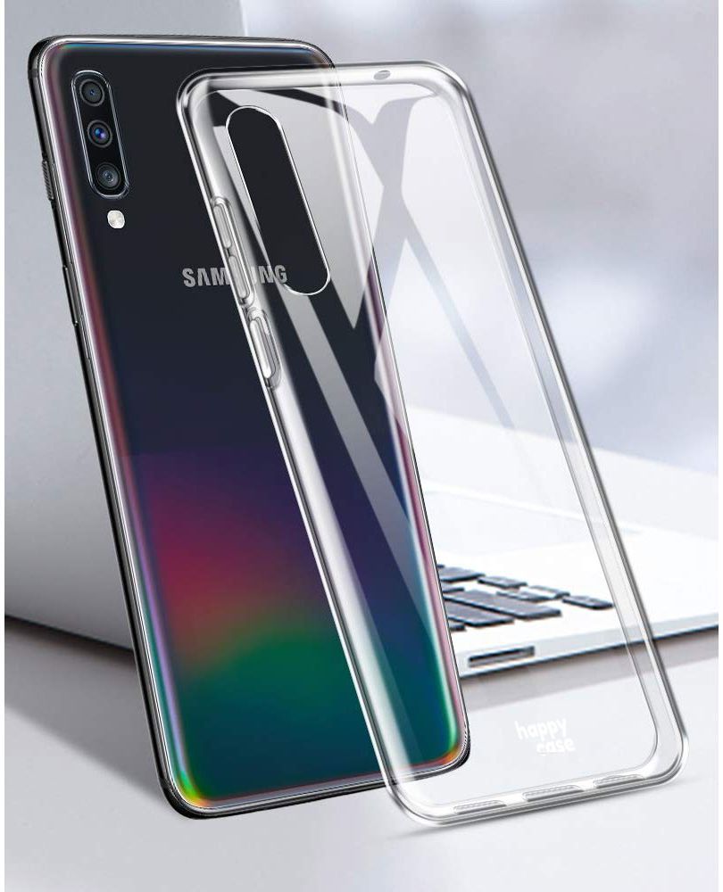 HappyCase Samsung Galaxy A70 Flexibel TPU Hoesje Clear Print afbeelding 5