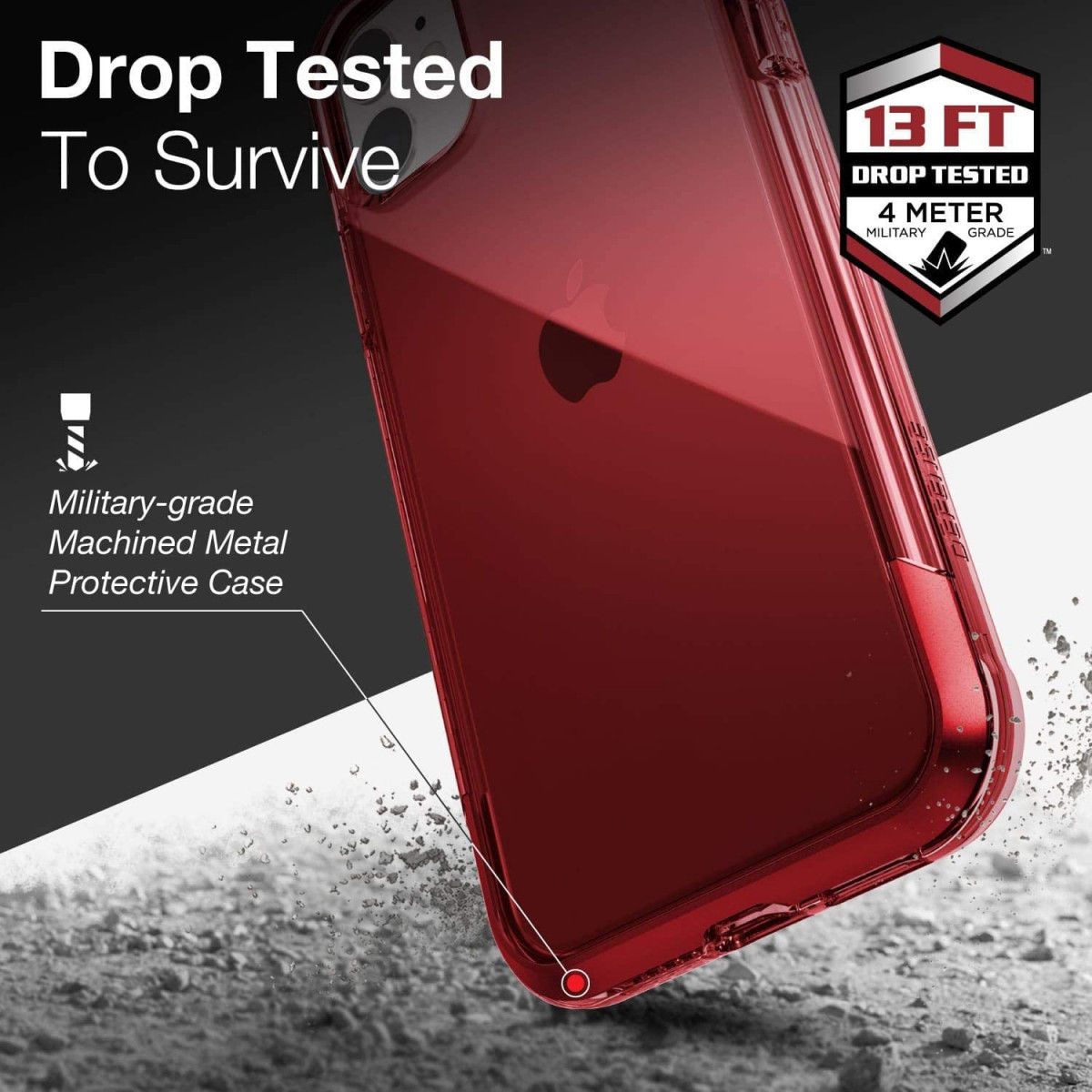Raptic Air Apple iPhone 11 Hoesje Back Cover Rood afbeelding 10