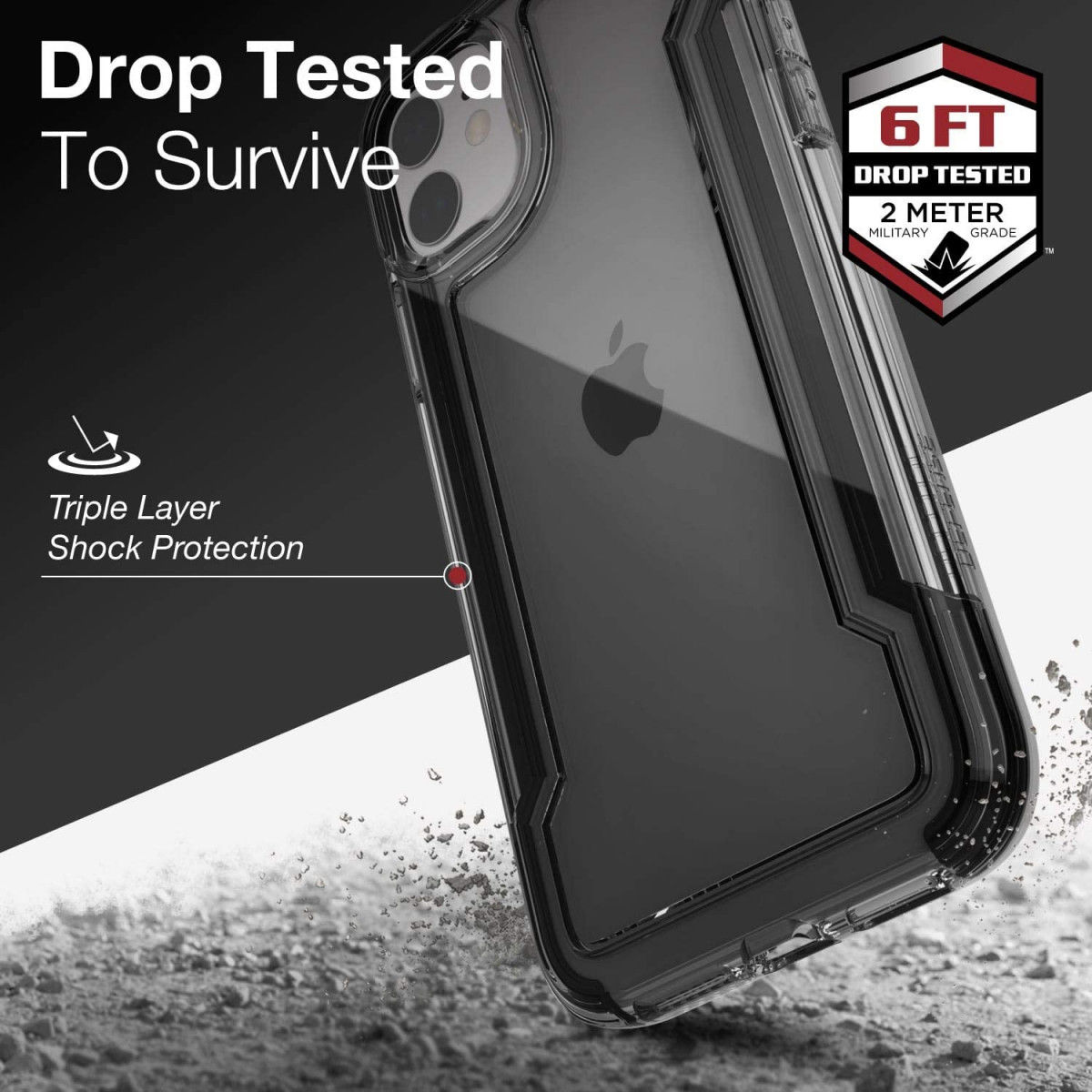 Raptic Clear Apple iPhone 11 Hoesje Transparant Zwart afbeelding 10