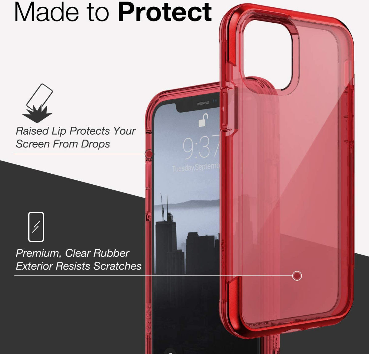 Raptic Air Apple iPhone 11 Pro Hoesje Rood afbeelding 10