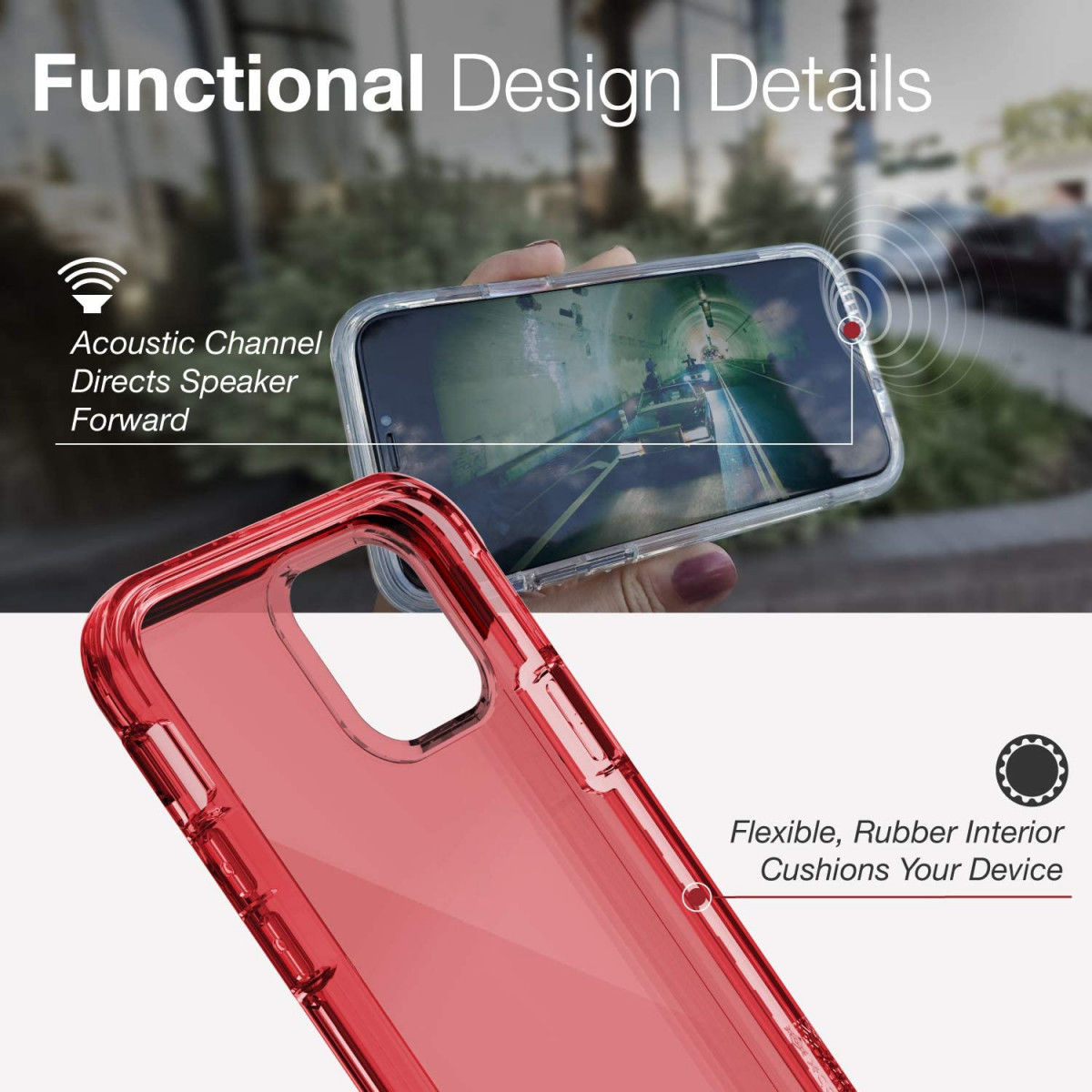 Raptic Air Apple iPhone 11 Pro Hoesje Rood afbeelding 12