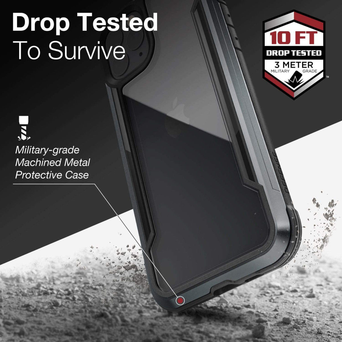 Raptic Shield Apple iPhone 11 Pro Hoesje Militair Getest 3M Zwart afbeelding 6