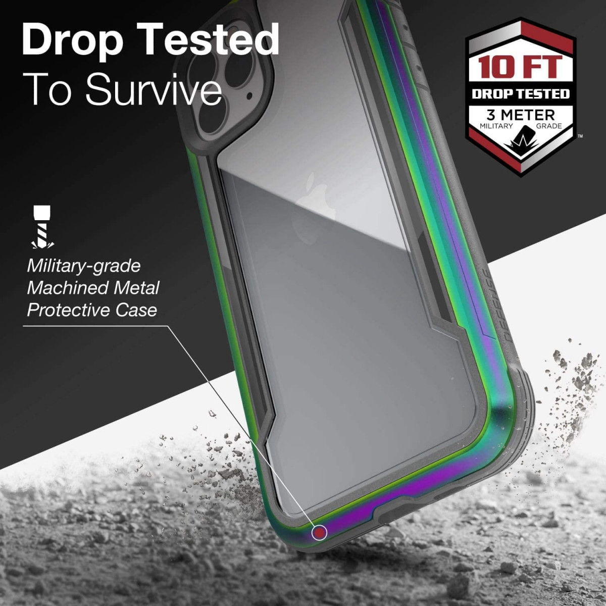 Raptic Shield Apple iPhone 11 Pro Hoesje Militair Getest 3M Iridescent afbeelding 8