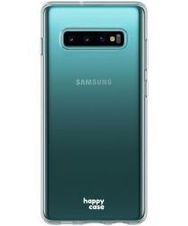 HappyCase Galaxy S10 Flexibel TPU Hoesje Clear Print