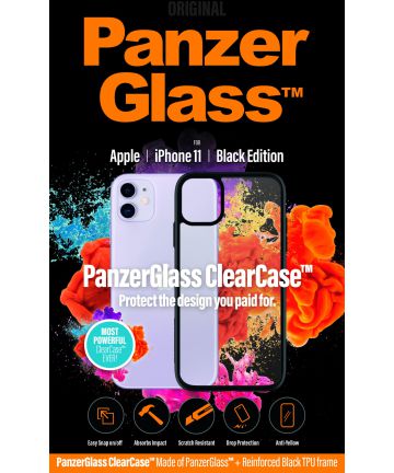 PanzerGlass ClearCase BlackFrame Apple iPhone 11 Hoesje Transparant Hoesjes