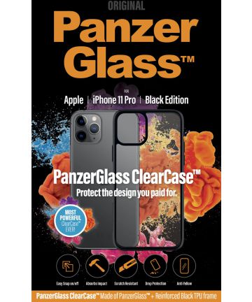 PanzerGlass iPhone 11 Pro ClearCase BlackFrame Transparant Hoesje Hoesjes