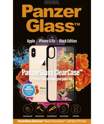 PanzerGlass iPhone X(S) ClearCase BlackFrame Transparant Hoesje Hoesjes