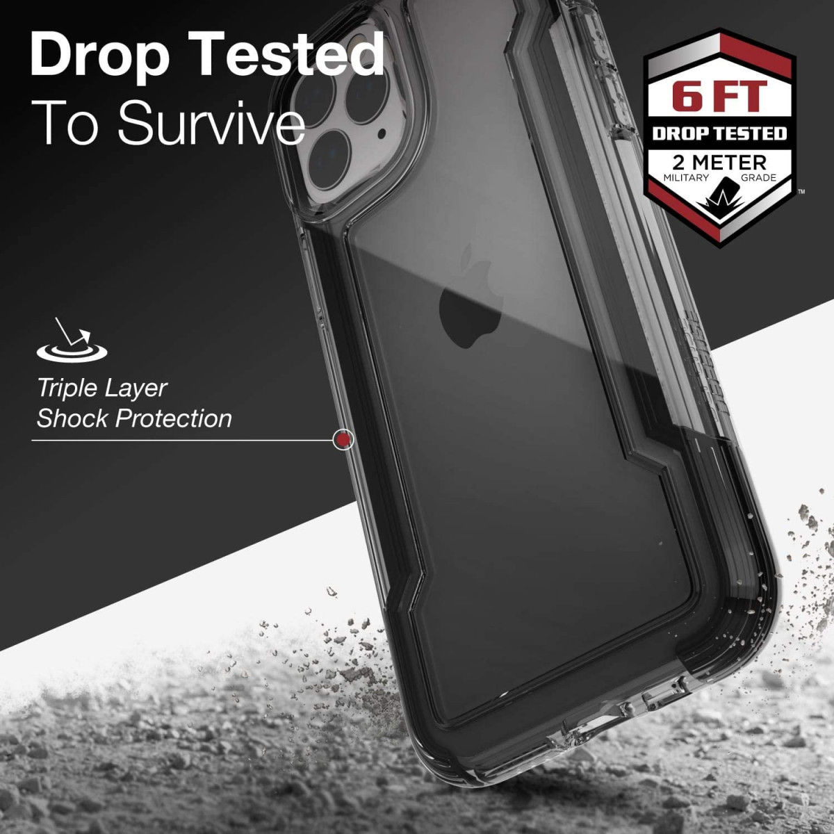 Raptic Clear Apple iPhone 11 Pro Hoesje Transparant/Zwart afbeelding 11