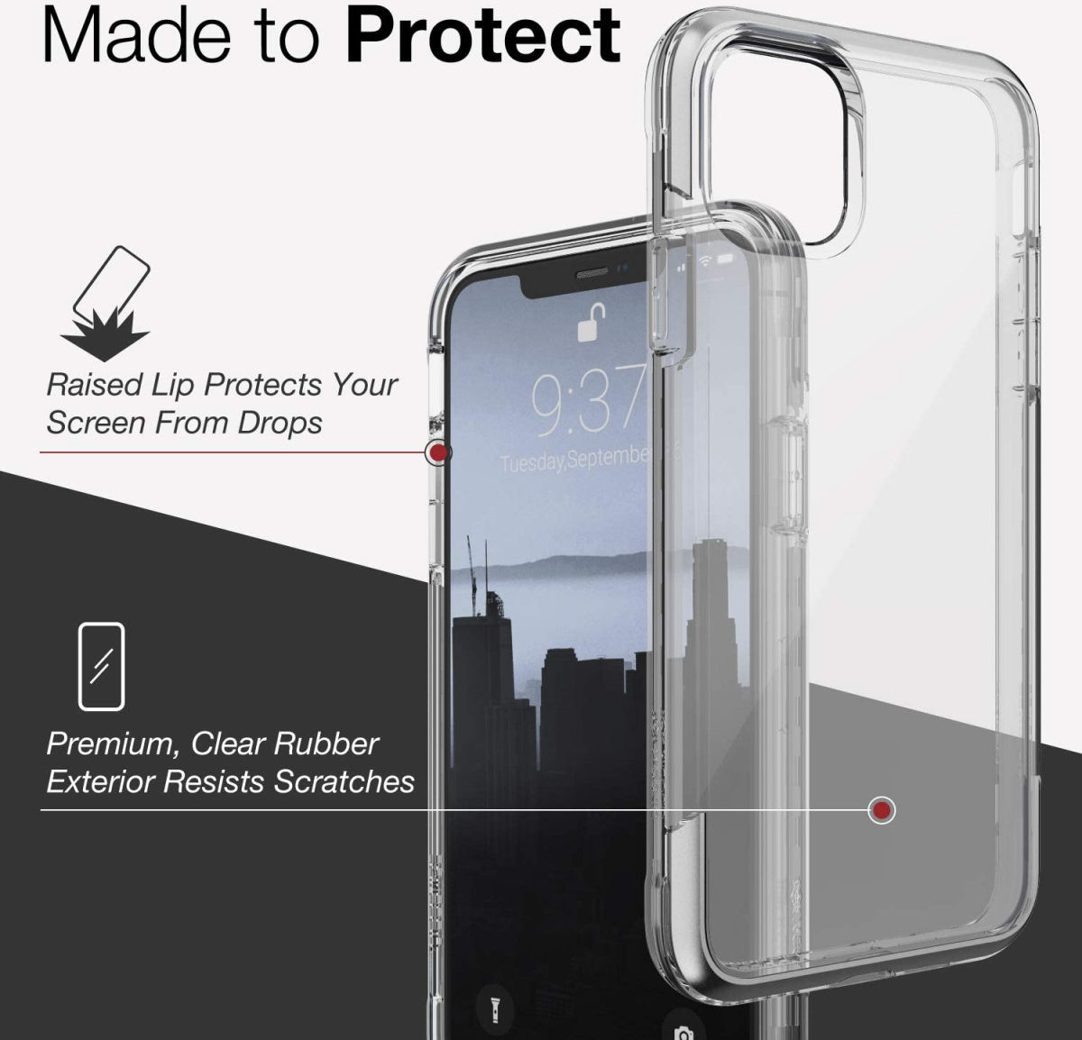 Raptic Air Apple iPhone 11 pro max hoesje transparant shockproof tpu afbeelding 10