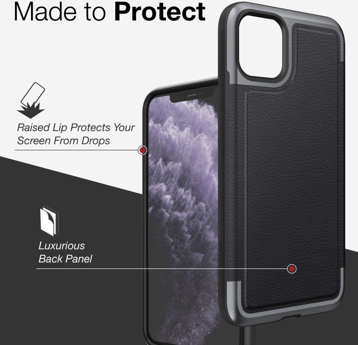Raptic Prime Apple iPhone 11 Pro Max Hoesje Zwart afbeelding 12