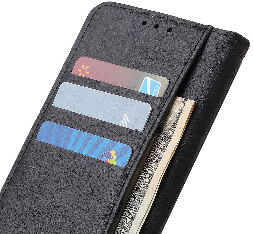 Nokia 6.2 / 7.2 Portemonnee Hoesje Lychee Zwart afbeelding 11