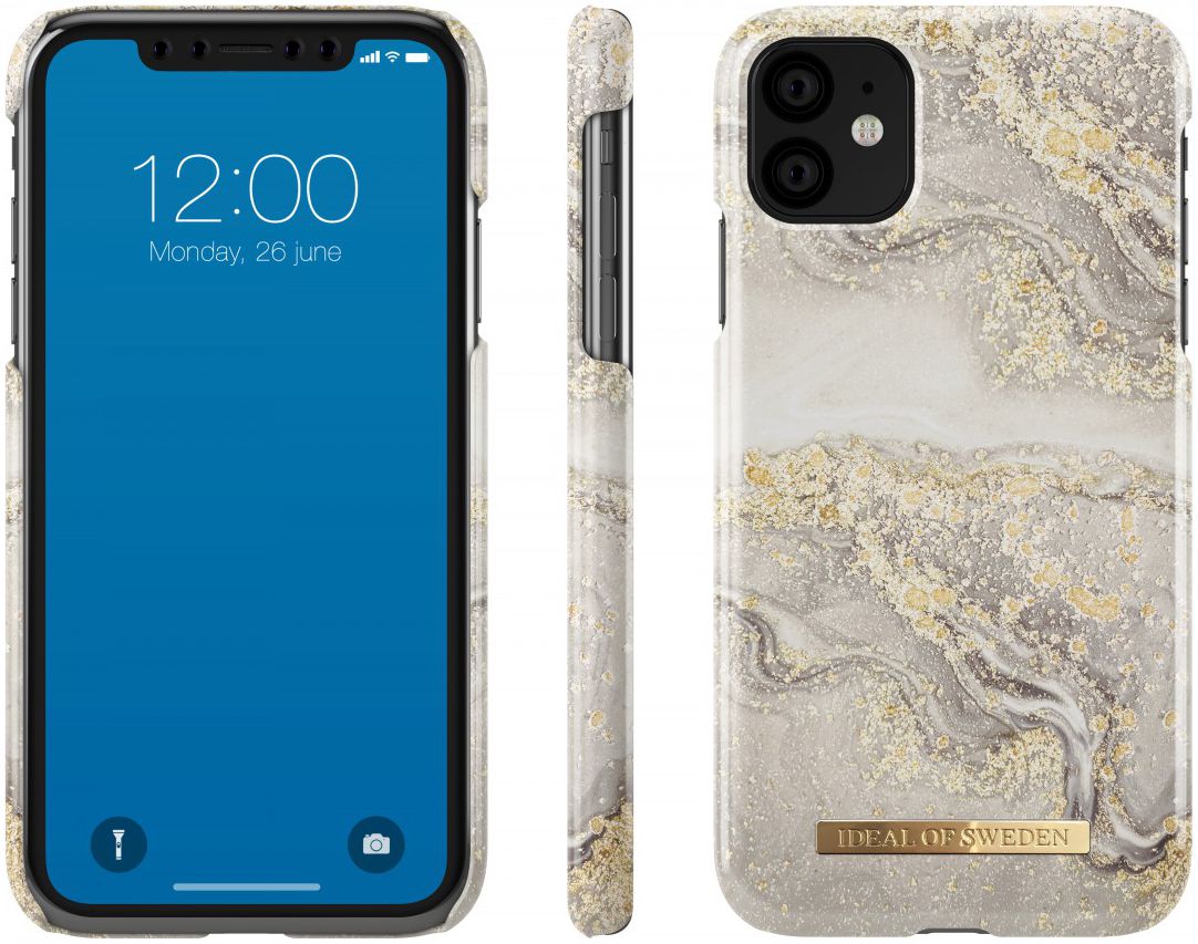 iDeal of Sweden Fashion Apple iPhone 11 Hoesje Sparkle Greige Marble afbeelding 2