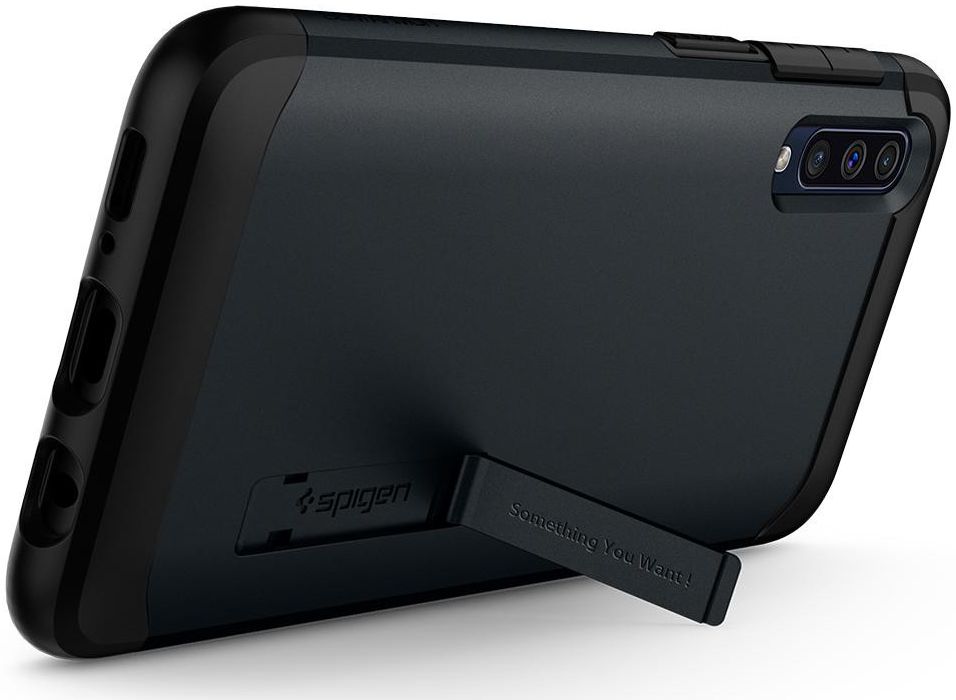 Spigen Slim Armor Case Samsung Galaxy A50 Hoesje Metal Slate afbeelding 2