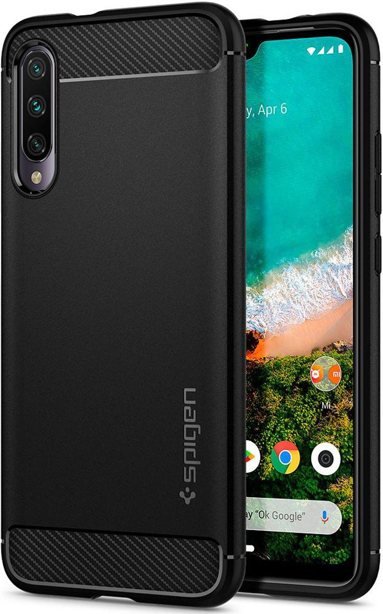 Spigen Rugged Armor Xiaomi Mi A3 Zwart afbeelding 1