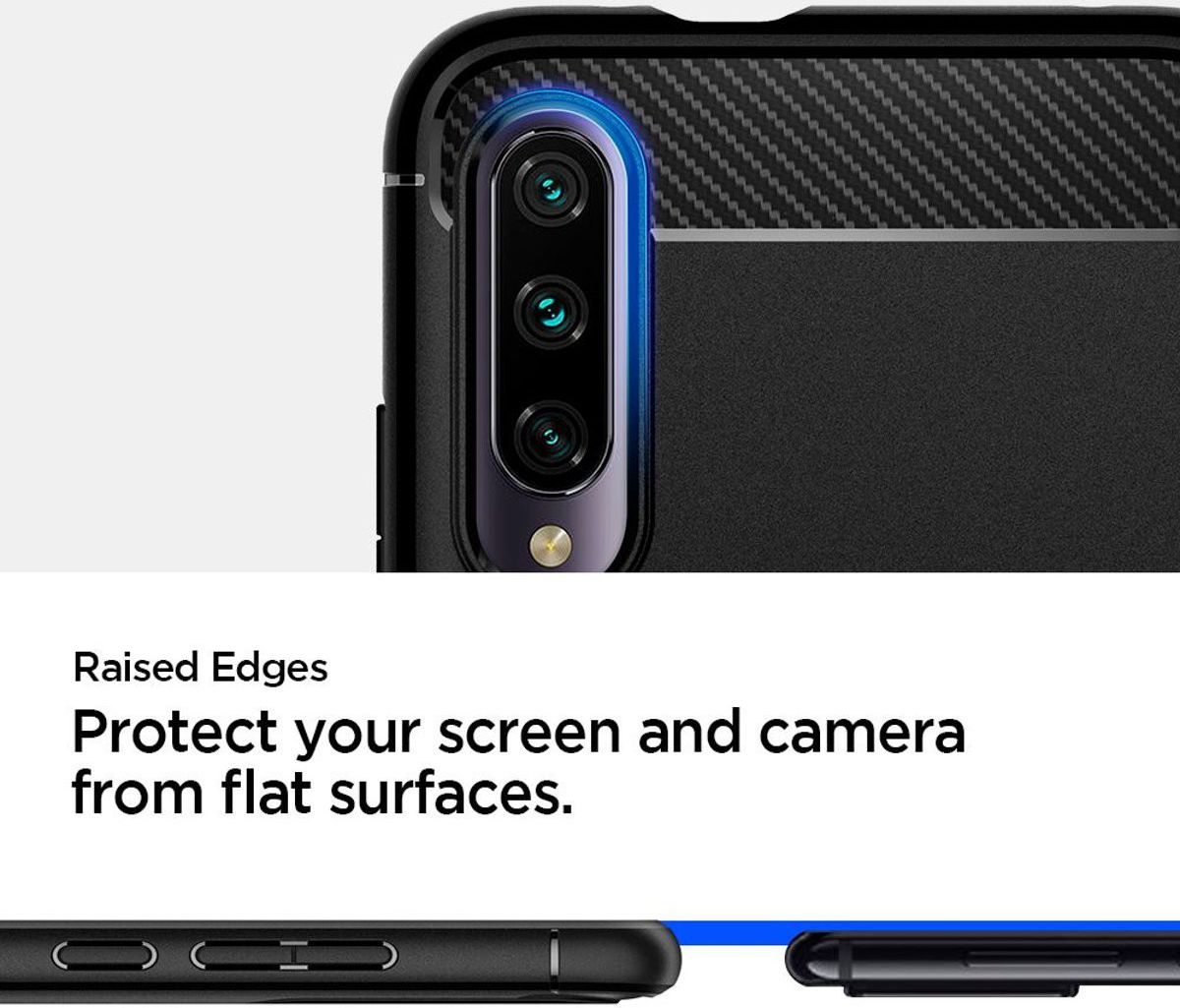 Spigen Rugged Armor Xiaomi Mi A3 Zwart afbeelding 3