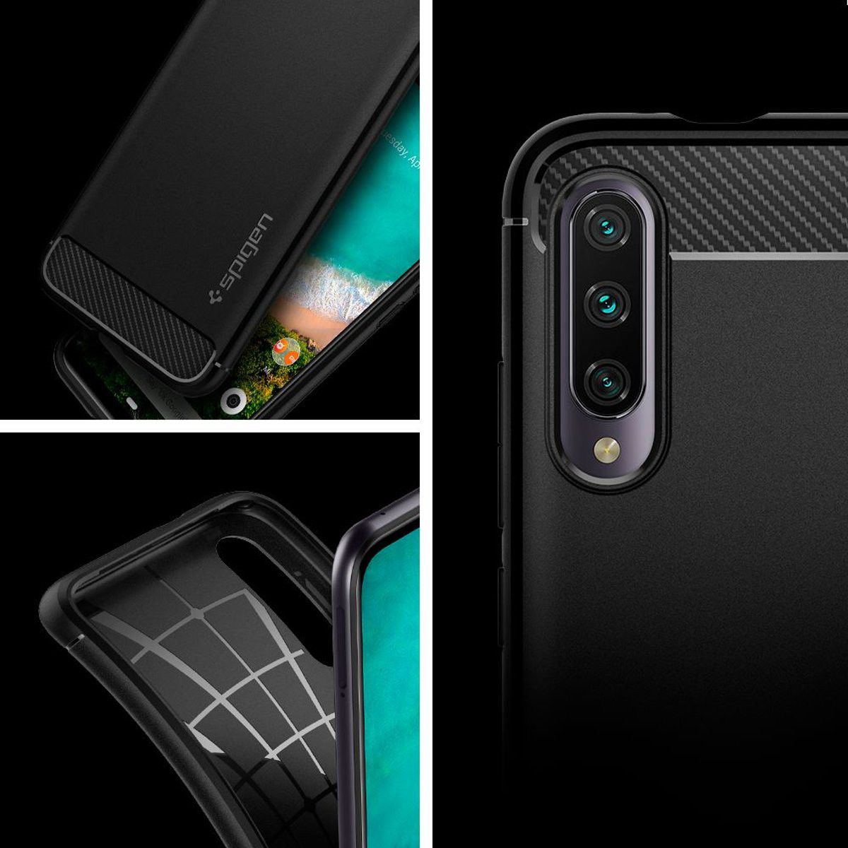 Spigen Rugged Armor Xiaomi Mi A3 Zwart afbeelding 7