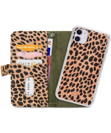 Mobilize Gelly Wallet Zipper Apple iPhone 11 Hoesje Olive Leopard Hoesjes