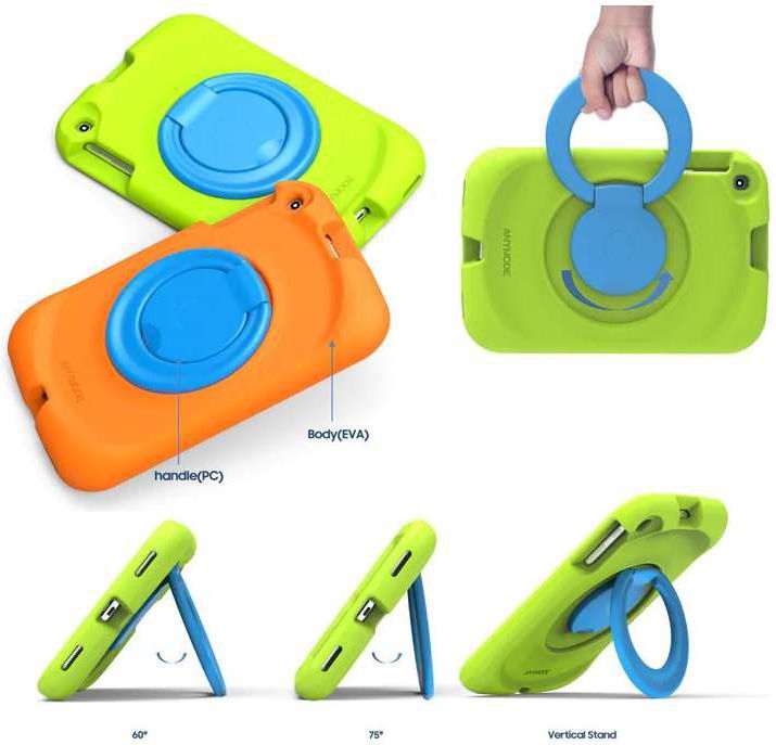 Originele Samsung Galaxy Tab A 10.1 2019 Beschermende Kids Hoes Oranje afbeelding 4