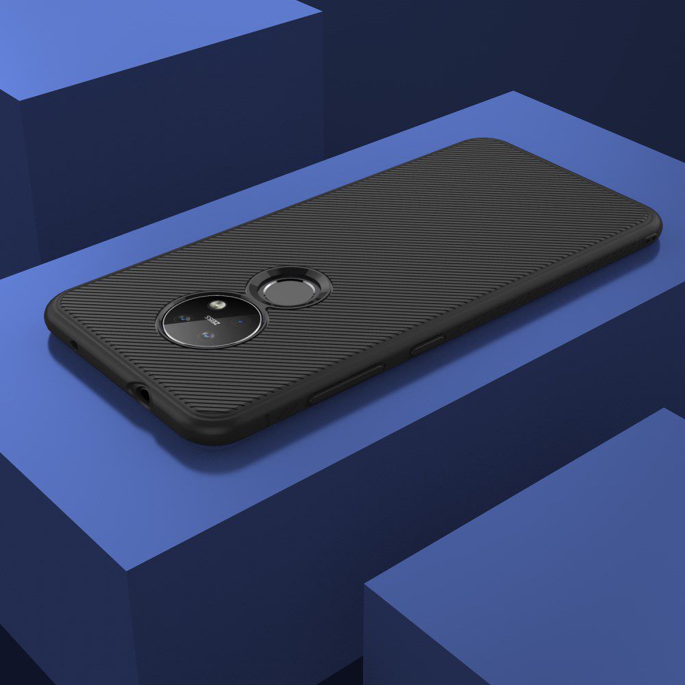 Nokia 6.2 / 7.2 Twill Slim Texture TPU Hoesje Zwart afbeelding 8