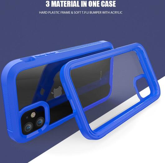 Apple iPhone 11 Hoesje Hybride Full Protect Blauw afbeelding 4