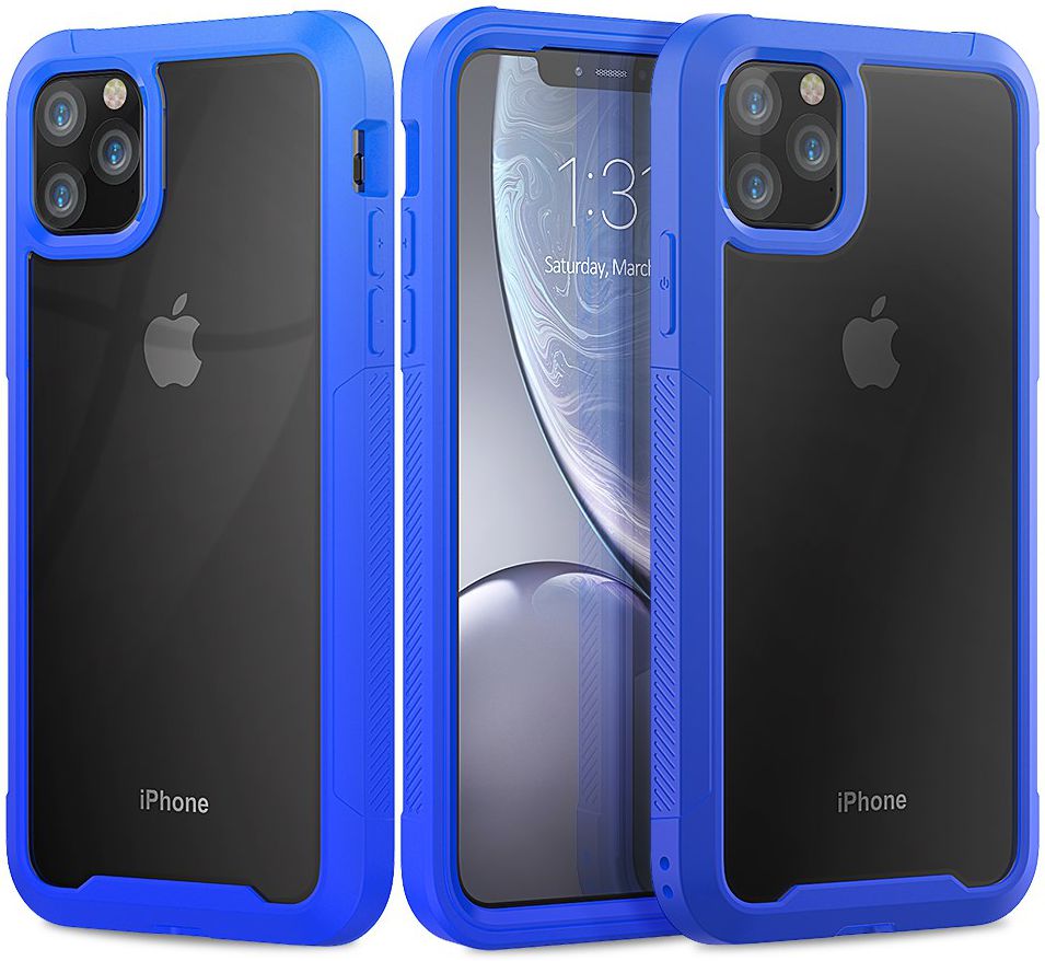 Apple iPhone 11 Pro Max Hybride Full Protect Hoesje Blauw afbeelding 1