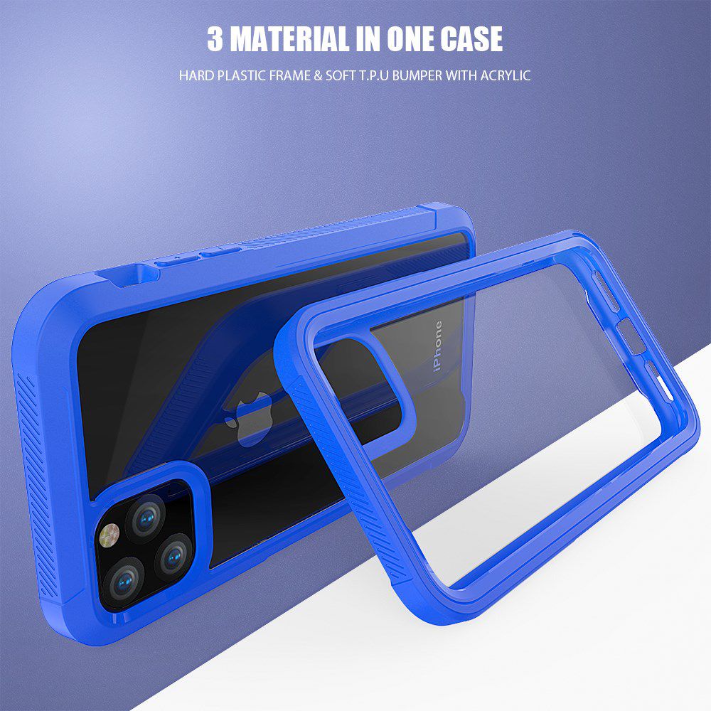 Apple iPhone 11 Pro Max Hybride Full Protect Hoesje Blauw afbeelding 5
