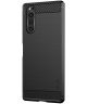 Sony Xperia 5 MOFI Geborsteld TPU Hoesje Zwart