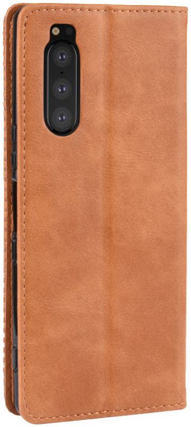 Sony Xperia 5 Retro Portemonnee Hoesje Bruin afbeelding 11