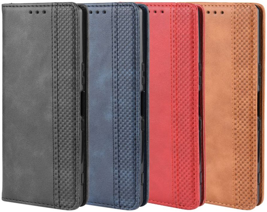 Sony Xperia 5 Retro Portemonnee Hoesje Bruin afbeelding 3