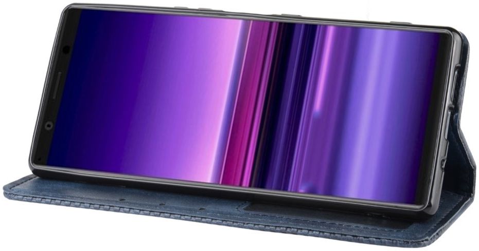 Sony Xperia 5 Retro Portemonnee Hoesje Blauw afbeelding 5
