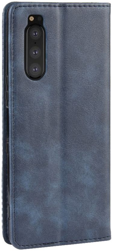 Sony Xperia 5 Retro Portemonnee Hoesje Blauw afbeelding 6