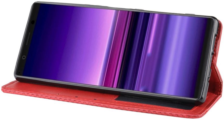 Sony Xperia 5 Retro Portemonnee Hoesje Rood afbeelding 5