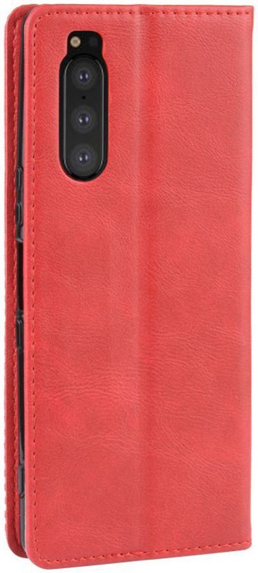 Sony Xperia 5 Retro Portemonnee Hoesje Rood afbeelding 6