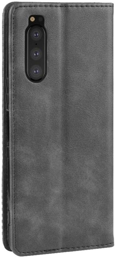 Sony Xperia 5 Retro Portemonnee Hoesje Grijs afbeelding 4
